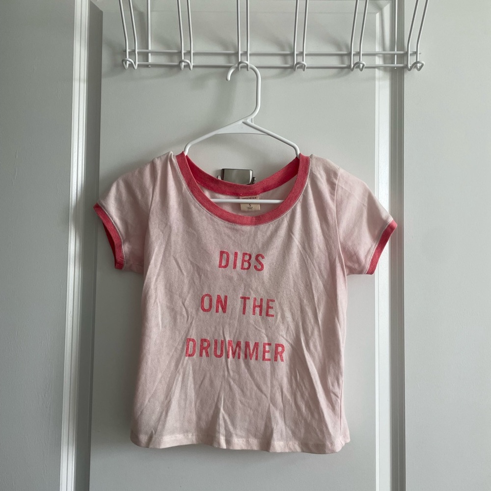 Y2k “Dibs on the Drummer' Tee | Pink